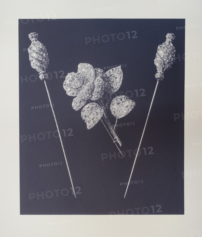 Two Diamond Hat pins, Diamond brooch twig shaped, large Indian solitaire.