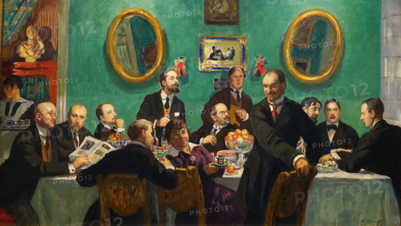 Artists of the ""Mir iskusstva"" association.