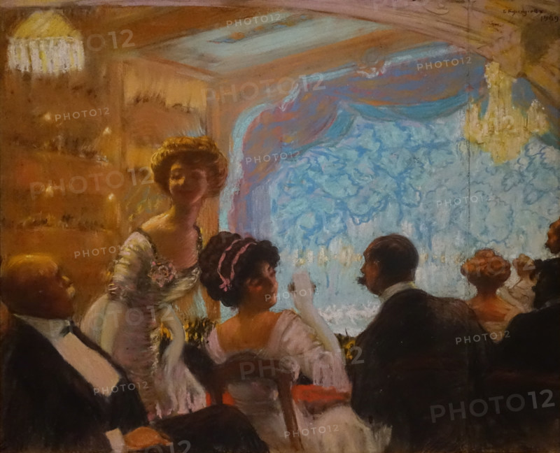 In the theatre.