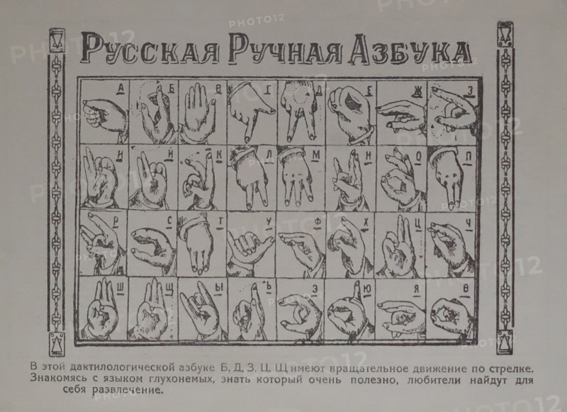Russian manual Alphabet.