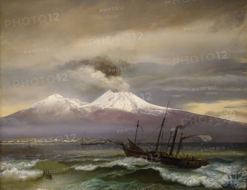 View of Vesuvius in Winter.