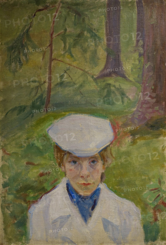 Elena Guro, the artist's wife.