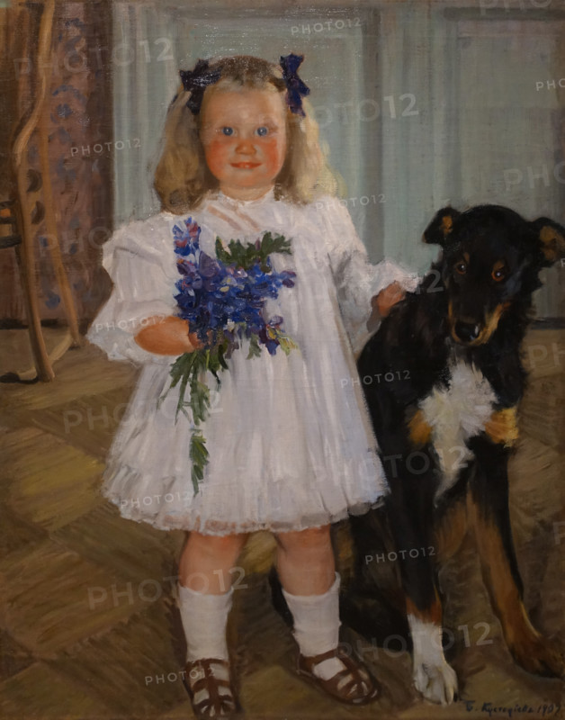 Girl with a dog.