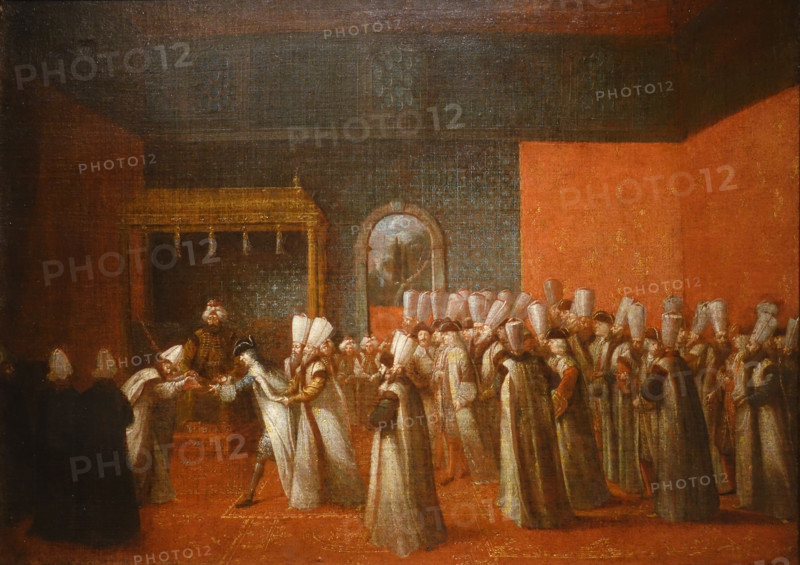 Audience of the European Embassy with the Turkish Sultan Ahmed III.