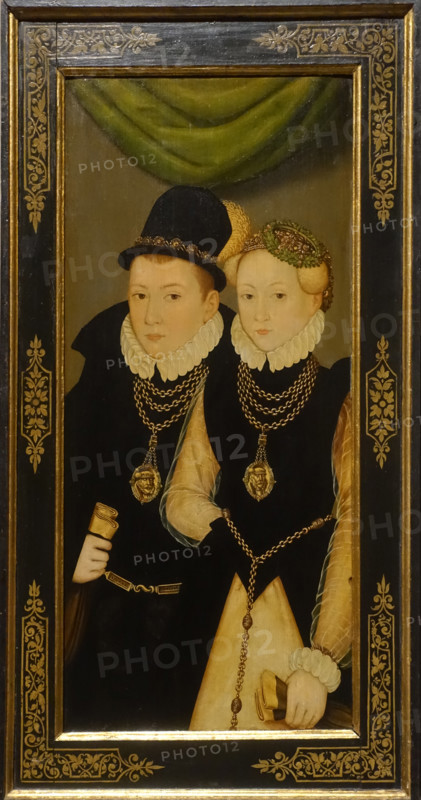 Friedrich Wilhelm I, son of the Duke of Saxe-Weimar, with his wife Sophie.