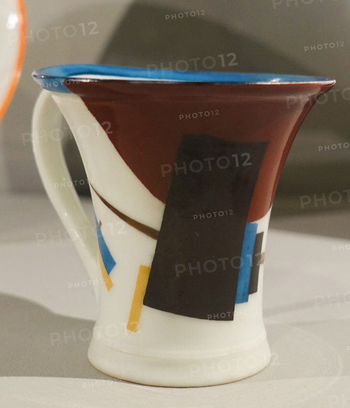 Cup with Suprematist composition.