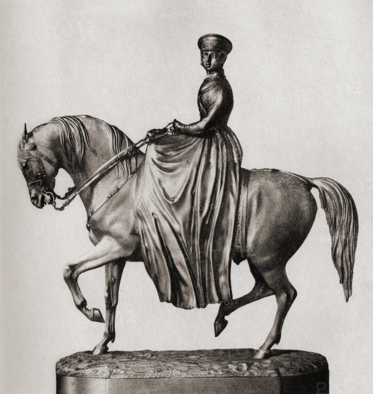 Silver statuette of Queen Victoria