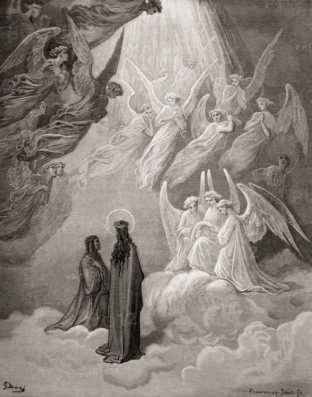 Illustration for Paradiso by Dante Alighieri.  Canto XX lines 10 to 12 by Gustave Dore