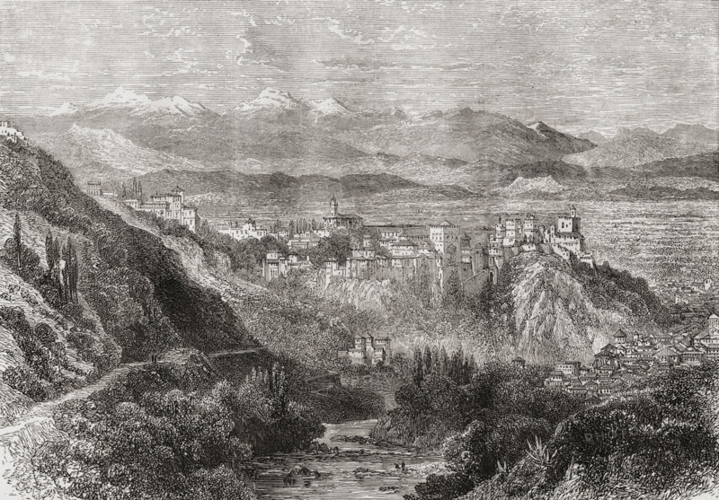 The Alhambra and general view of Granada