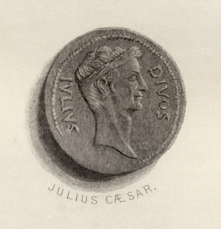 Aureus coin from the era of Gaius Julius Caesar