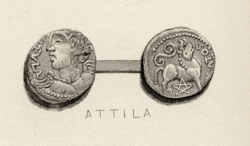 Coin from the era of Attila