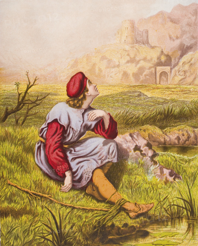 Lamentation of Tender Conscience. From the book 'The Pilgrim's Progress' by John Bunyan