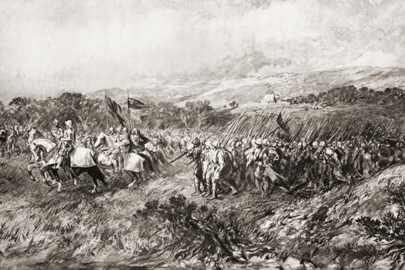 Crusaders on the march by Sir John Gilbert