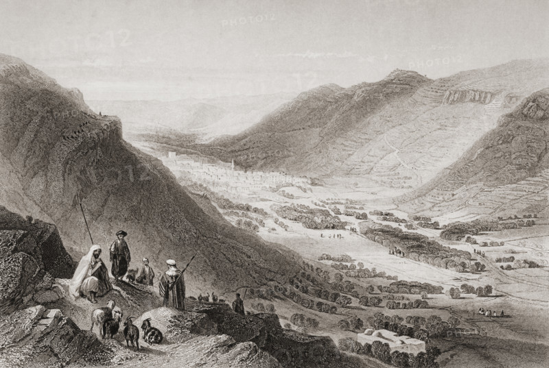 Valley of Sichem and Nablous from Mount Gerizim