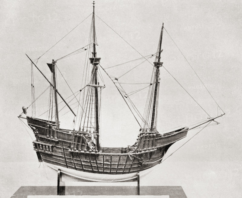 Model of a fifteenth century Portuguese Carrack.