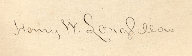 Signature of Henry Wadsworth Longfellow