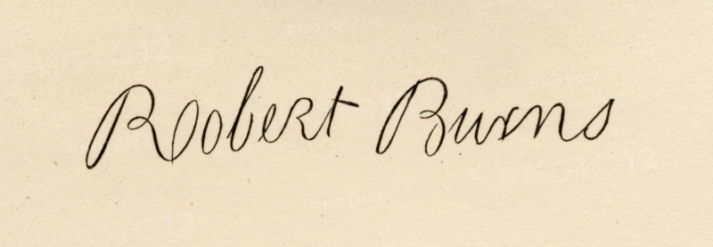 Signature of Robert Burns