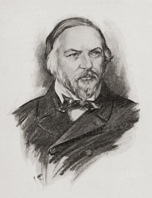 Mikhail Glinka,1804-1857.  Russian composer. Portrait by Chase Emerson. American artist