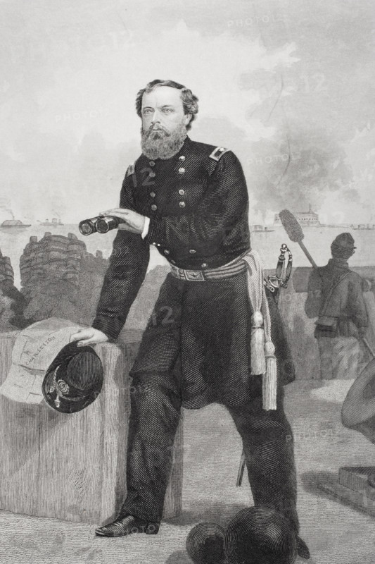 General Q.A. Gillmore 1825 1888. Union general in American Civil War. From painting by Alonso Chappel.