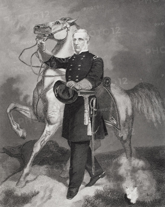 James Samuel Wadsworth 1807 to 1864. Union general during American Civil War killed in Wilderness Campaign. From painting by Alonso Chappel.