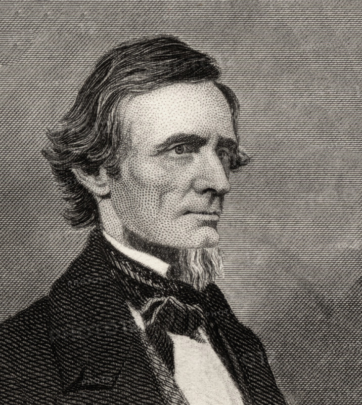 Jefferson Davis,1808-1889. First and only President of the Confederate States of America during the American Civil War.