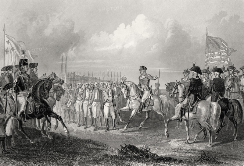 Surrender of Lord Cornwallis at York Town Virginia USA October 19th
