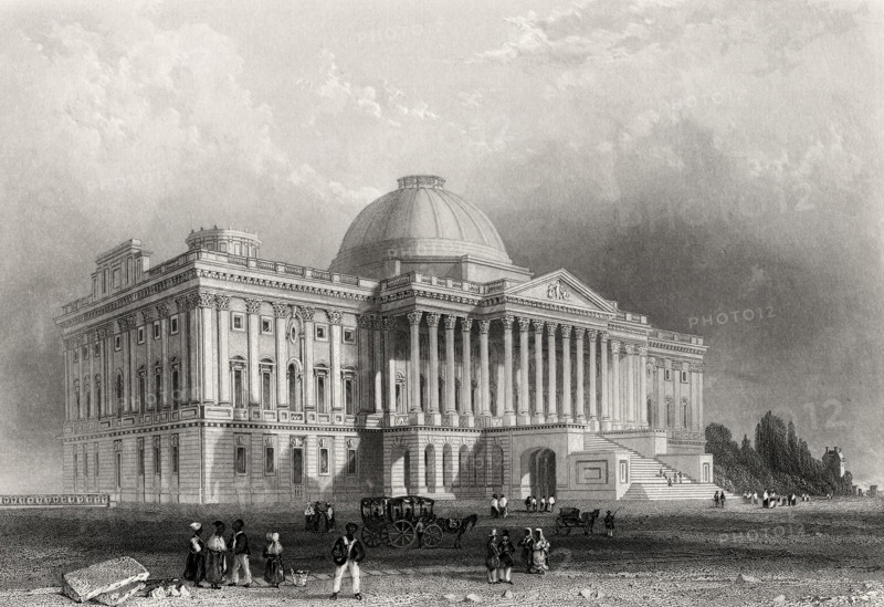 Principal front of the Capitol building Washington