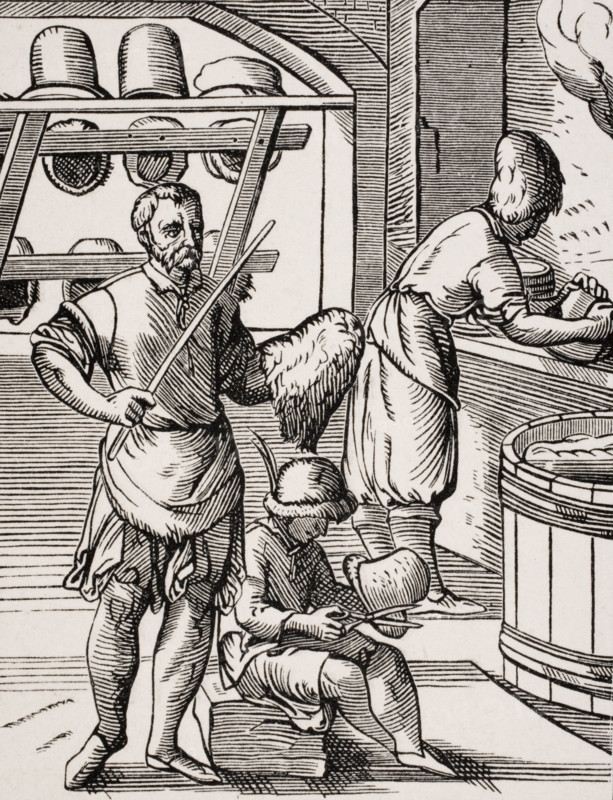Hatter. 19th century reproduction of 16th century woodcut by Jost Amman.