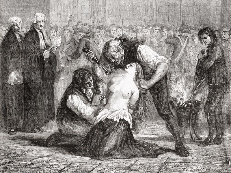 The Torture of Madame de la Motte. Jeanne de Saint-Remy de Valois