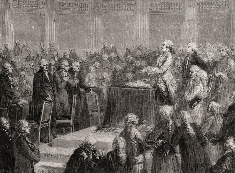 The King accepts and swears to the constitution,14 September 1791.  Louis XVI