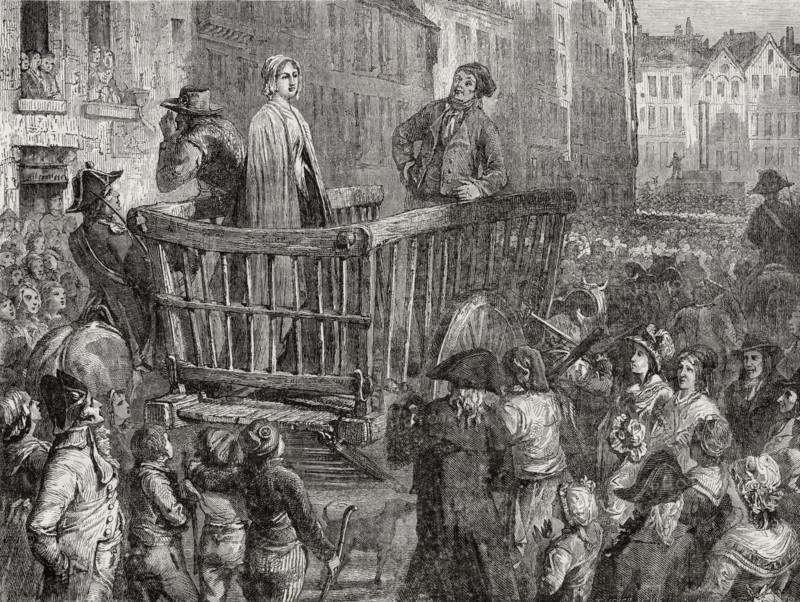 Charlotte Corday driven to her execution