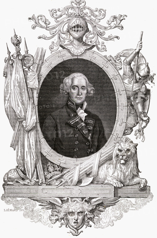 Richard Howe,1st Earl Howe,1726-1799.  British Admiral.  Engraved by Pannemaker-Ligny after Liénard. From 'Histoire de la Revolution Francaise' by Louis Blanc.