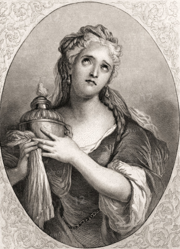 Adrienne Lecouvreur,1692-1730. French actress. Photo-etching after the painting by Coypel. From the book “ Lady Jackson’s Works