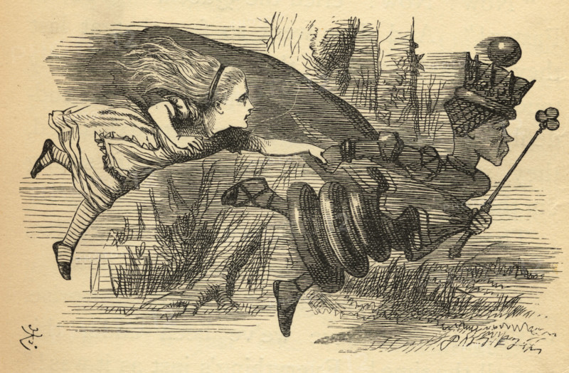 Alice and the Red Queen. Illustration by Sir John Tenniel