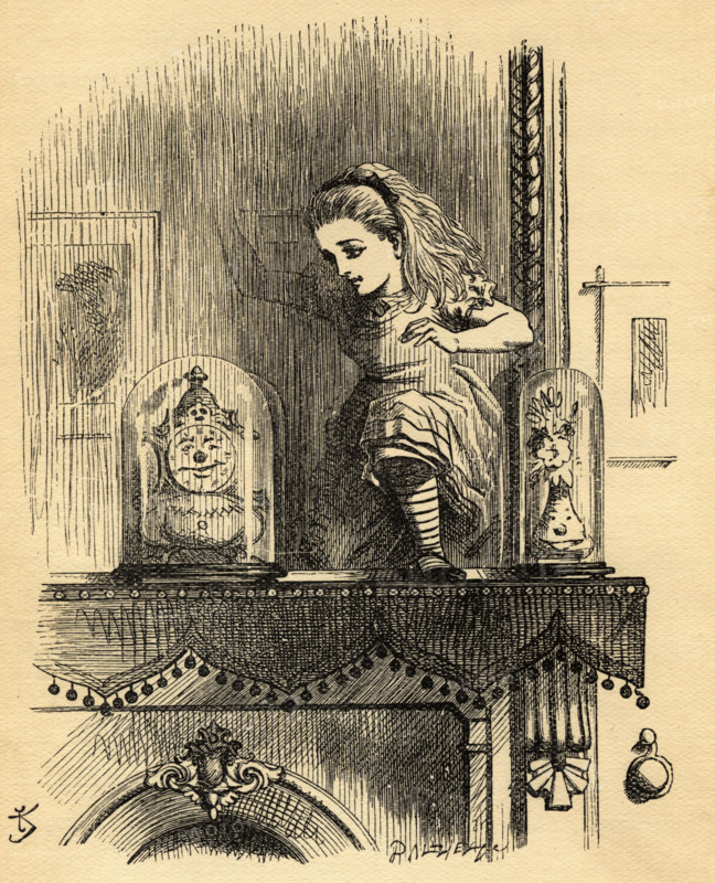 Alice in the Looking-Glass House. Illustration by Sir John Tenniel