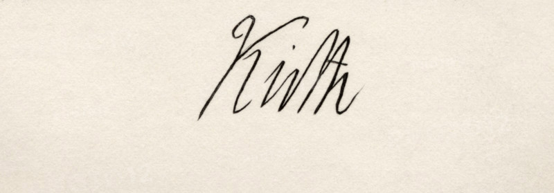 Signature of Lord Keith. Admiral George Keith Elphinstone