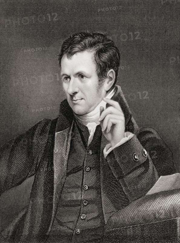 Signature of Sir Humphrey Davy,1778-1829. English chemist and inventor.  Inventor of the Davy lamp. President of the royal Society.  From the book “National Portrait Gallery Volume I” published 1830.