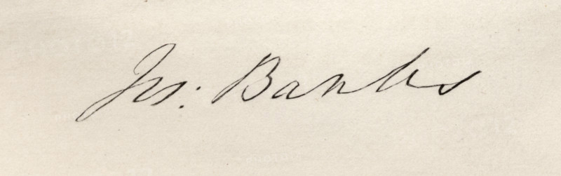 Signature of Sir Joseph Banks