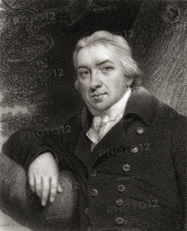 Edward Jenner,1749-1823.  English surgeon discoverer of Smallpox vaccination.  From the book “Gallery of Portraits” published London 1833.