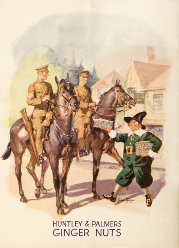 Advertisement for Huntley & Palmers Ginger Nut biscuits from 1935.