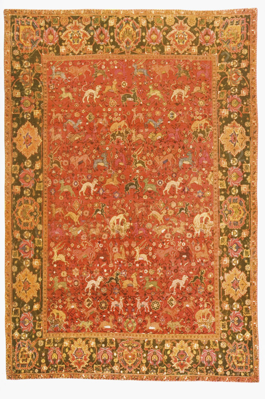 Ispahan animal rug from 16th century.