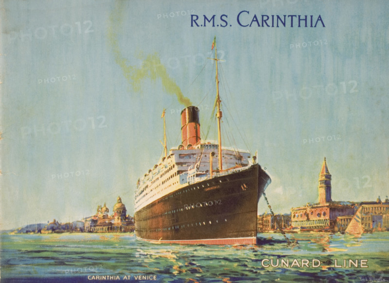 Cunard Line promotional brochure for the RMS 'Carinthia' circa 1926-1930.