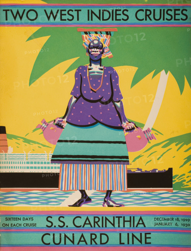 Cover of descriptive brochure for Cunard Line's 'Two West Indies Cruises' on board S.S.Carinthia. December 18