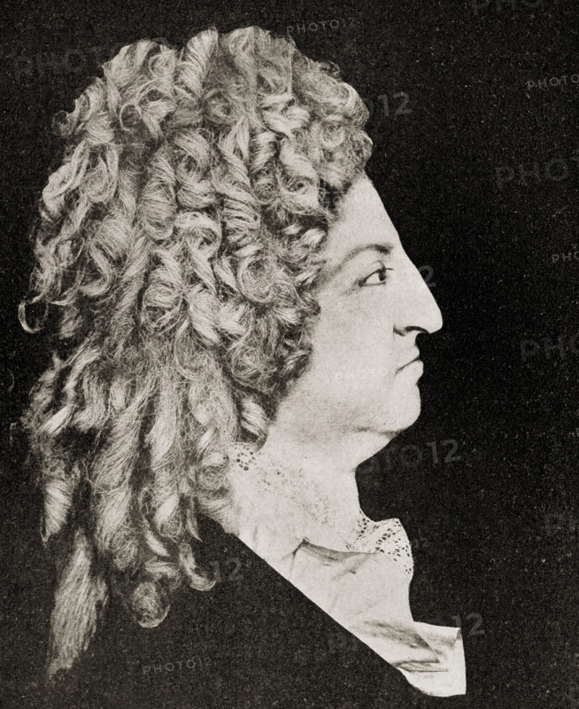 Louis XIV of France in 1796.  From the wax medallion by Benoist in the kings bedchamber Versailles.