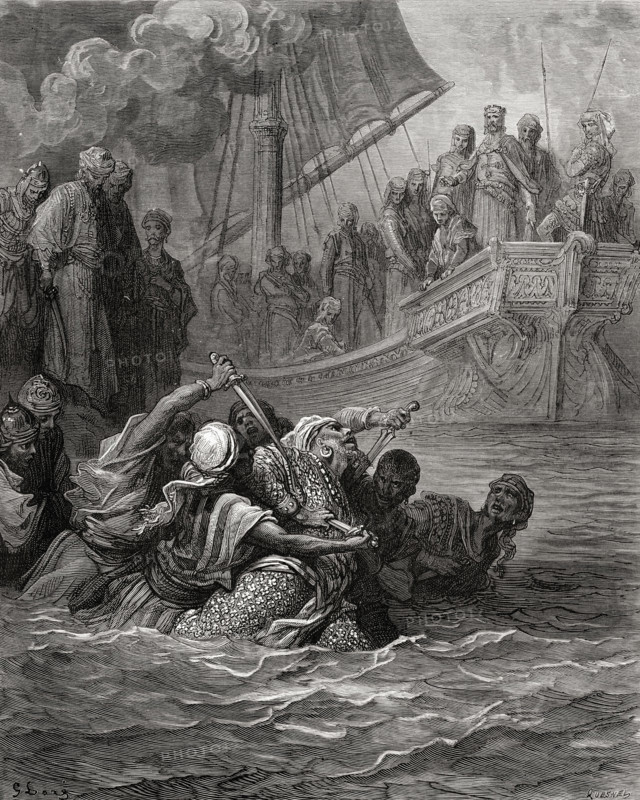 Death of Almoadam during the seventh crusade