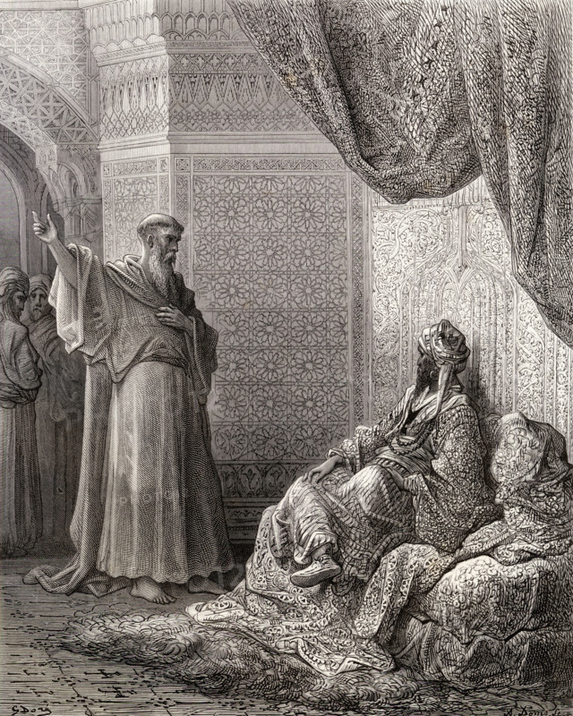 St Francis of Assisi,1181 - 1226. Founder of the Franciscan Order endeavours to convert the sultan Malek Kamel.