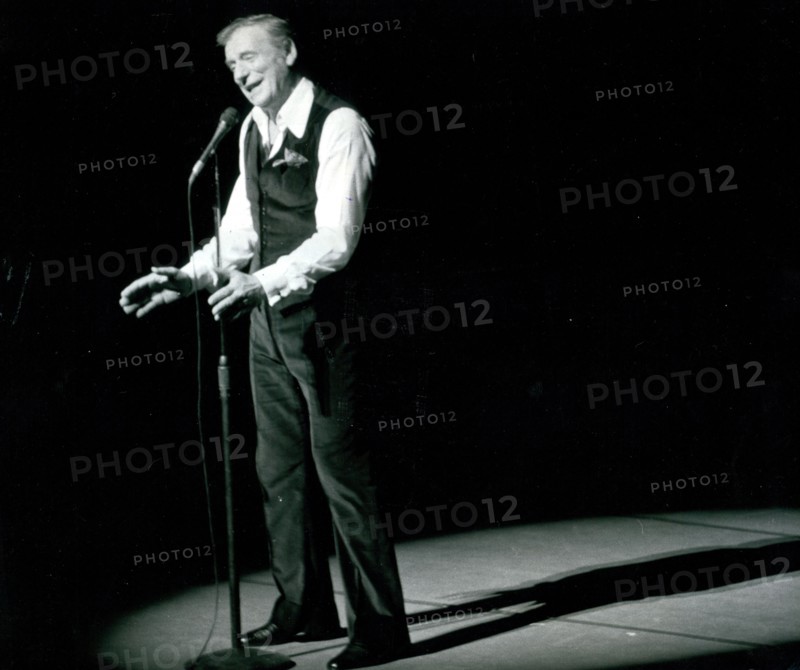 Actor and singer Yves Montand on stage