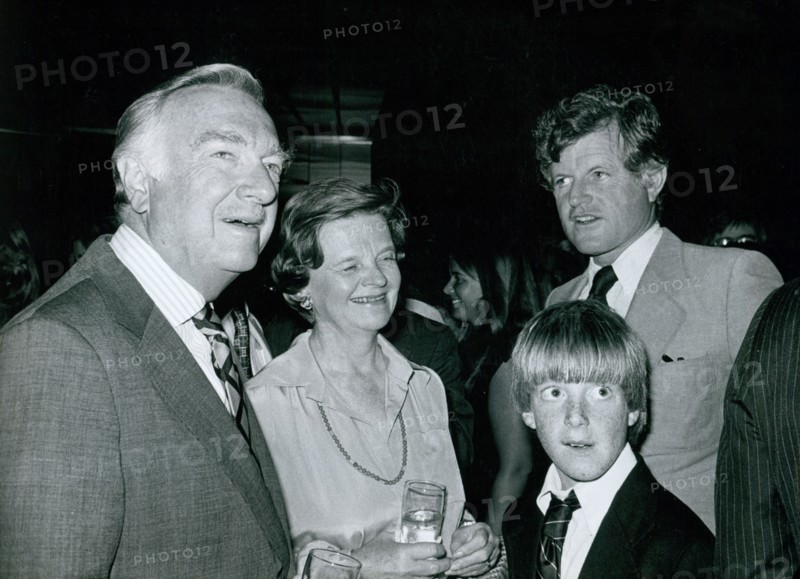 Walter Crinkite, Betsy Cronkite, Ted Kennedy and son