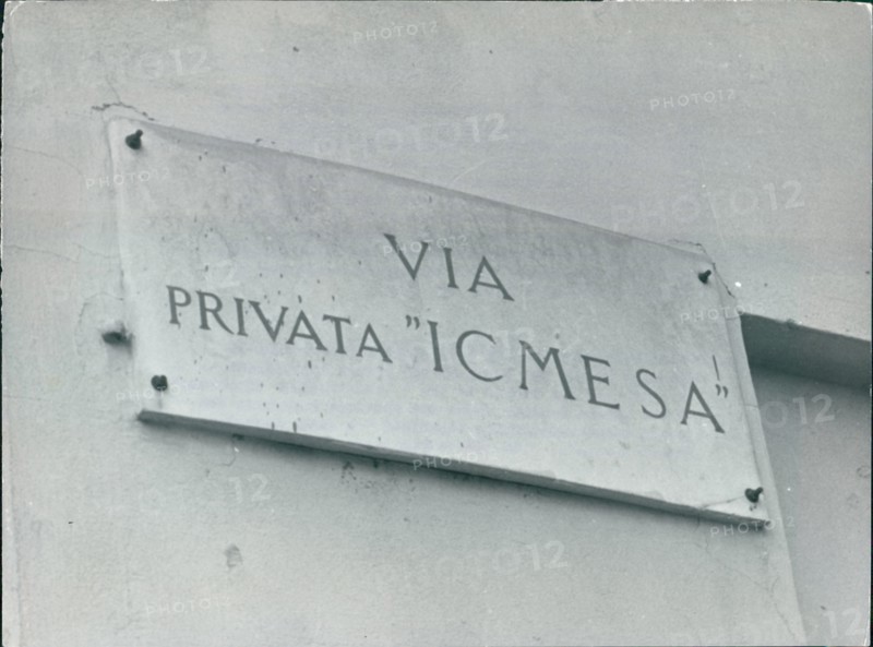 Sign for Private Street Icmesa was a street named scornfully by the people of Seveso, Italy following the Icmesa Factory disaster in which residents of Seveso and Icmesa workers were poisoned during an industrial diester