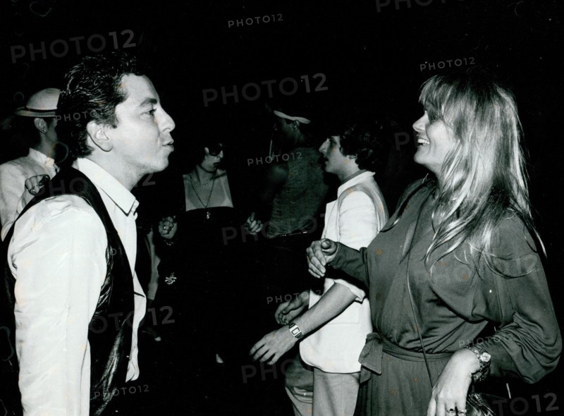 Village People creator Jacques Morali and Valerie Perrine dancing at Xenon Disco in New York